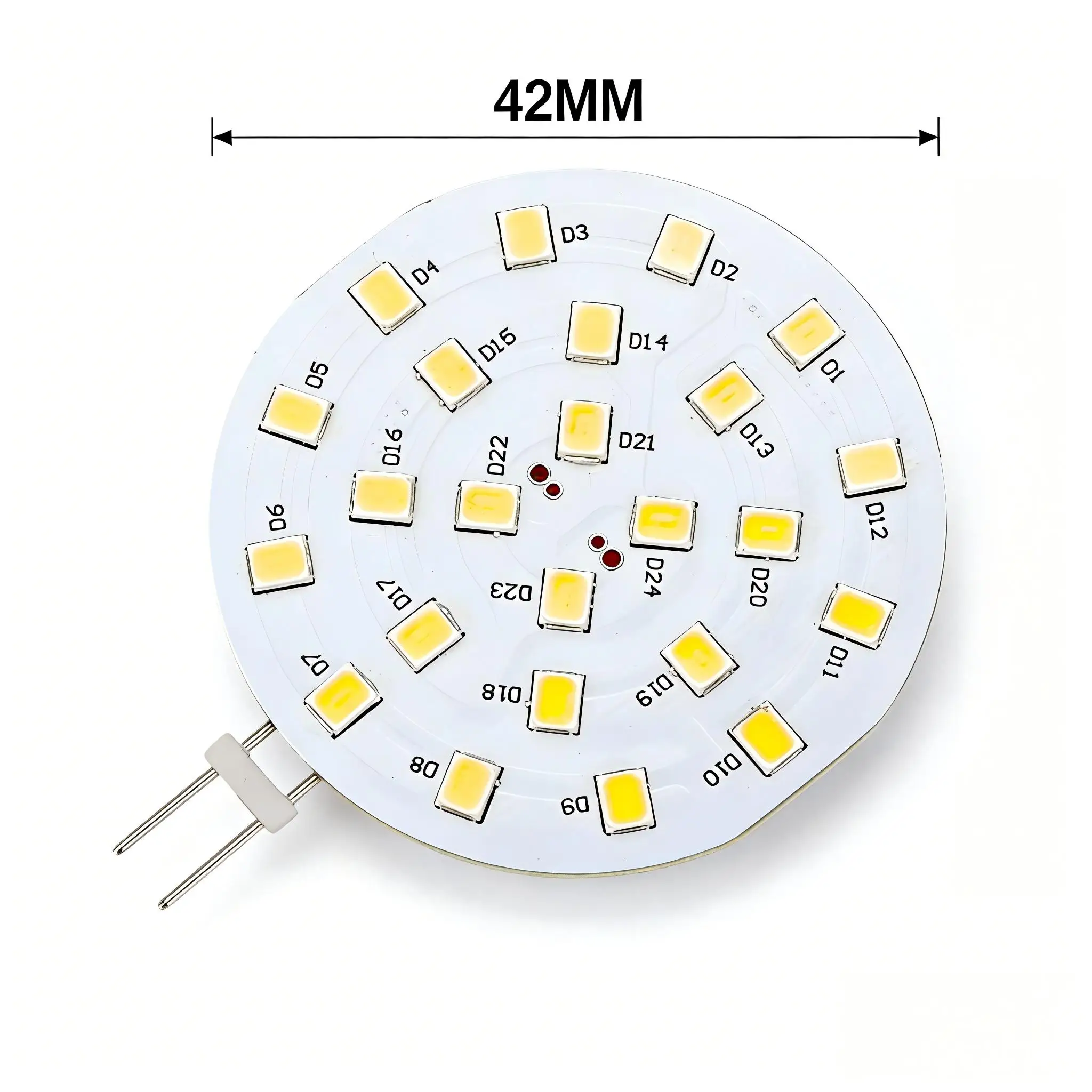 G4 LED Bulb Side Bi-Pin JC Disc 4W 42mm 180 Degree Dimmable AC/DC 10-50V Halogen Replacement RV Camper Marine White Warm White