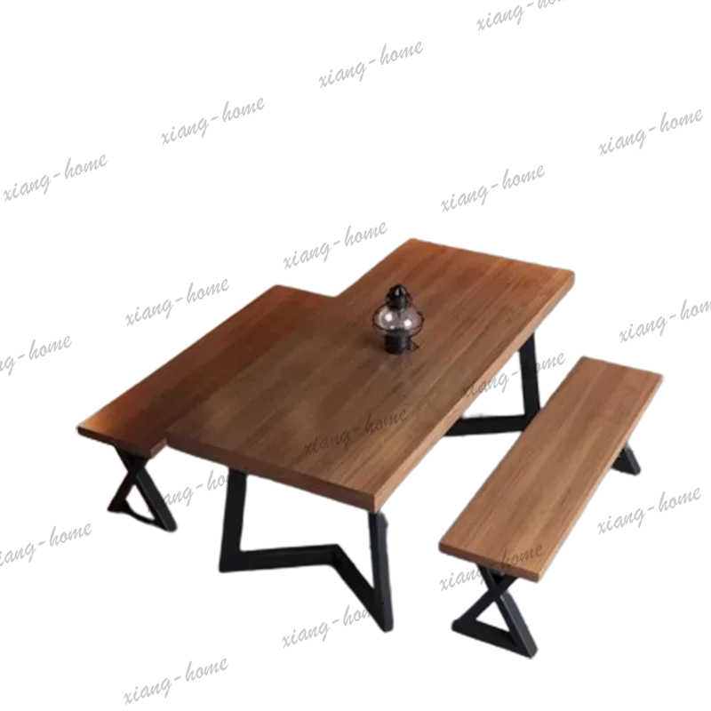 PG Unique Luxury Dining Table Wooden Oilproof High Wood Restaurant Set Tables Chairs Round Modern Mesas De Jantar Home Furniture