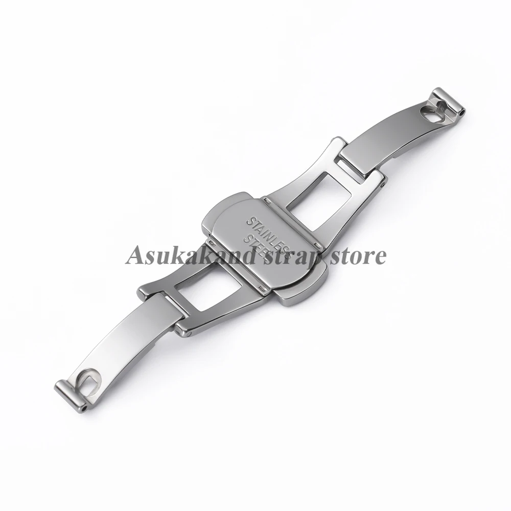 Stainless Steel Butterfly Buckle Watch Button Watchbands 4mm 5mm 6mm Clasp Double Click Metal Clasp for Watch Band Accessories