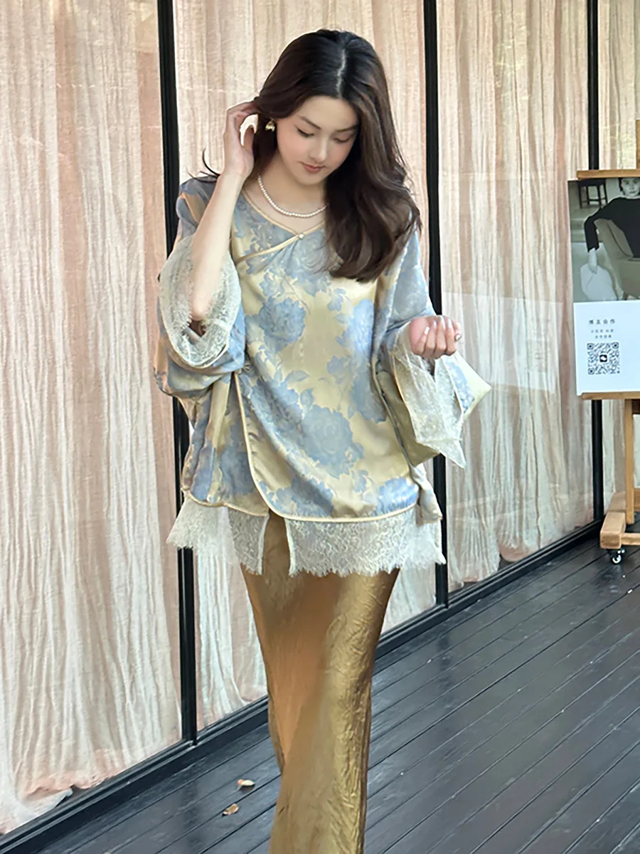

Lace Antique Chinese Style Women Short Coat Vintage Retro Ethnic Lace Tops Coats Casual Outerwear