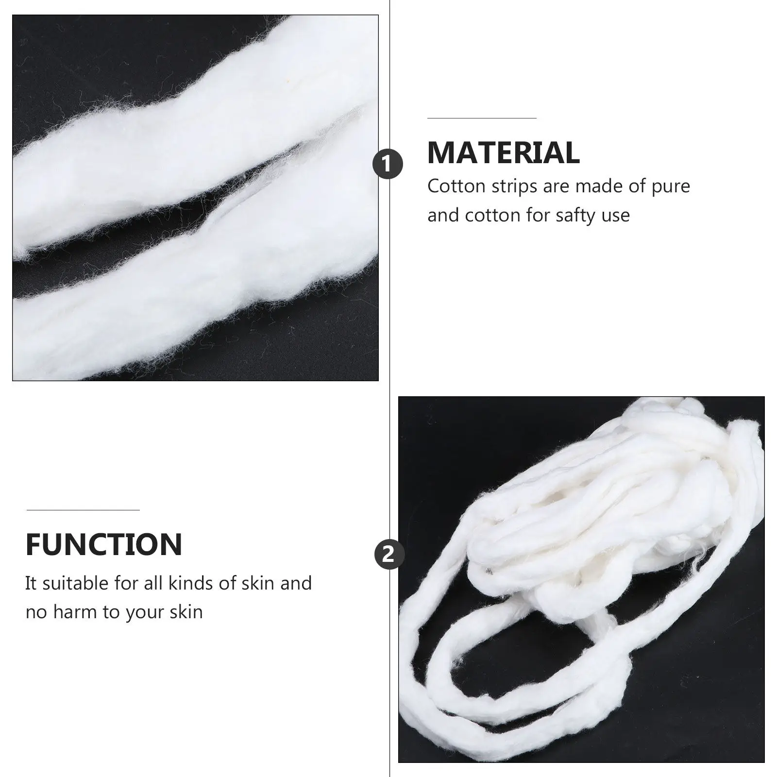 1 Roll Pure Cotton Strips Soft Absorbent Salon Beauty Degreasing Makeup Removal Nail Polish Removal Multifunctional Cotton