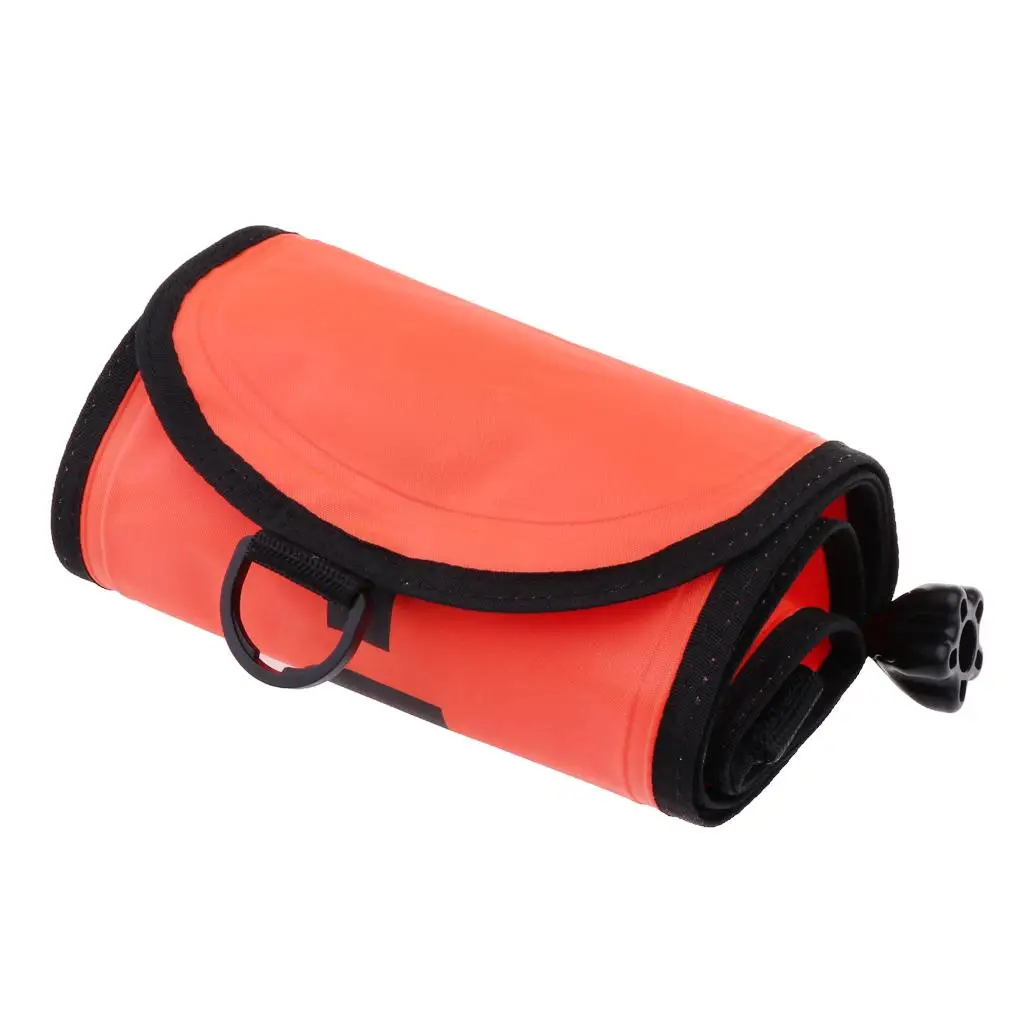 Dive Surface Marker Buoy Nylon Inflatable Signal Tube Scuba Safety Marker for Open Water Spearfishing and Snorkeling