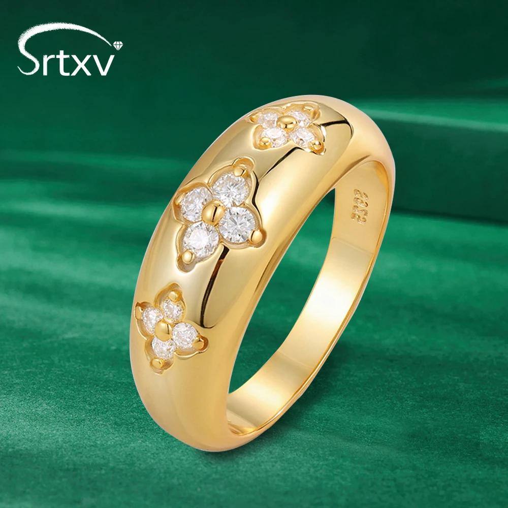 

Full D Color Moissanite Rings For Women S925 Silver 18K Gold Plated Wedding Band Engagement Promise Ring Party Gifts Jewelry GRA