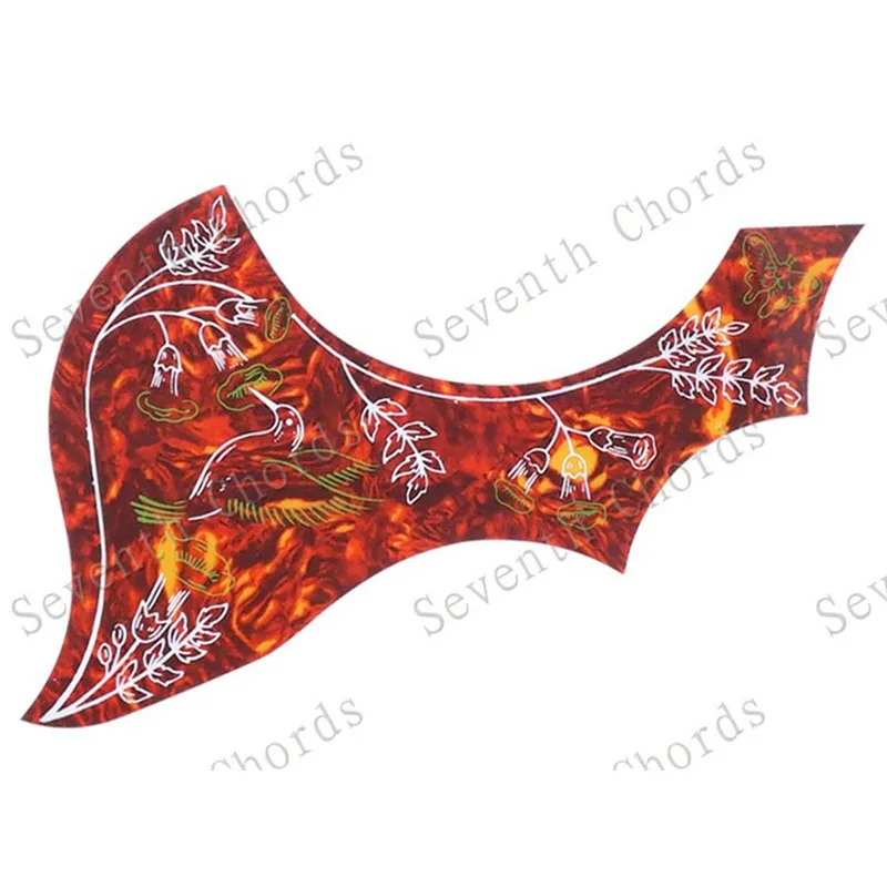 1 Pcs Hummingbird Flower Folk Acoustic Guitar Pickguard Pick Guard Anti-Scratch Plate Guitar Accessories