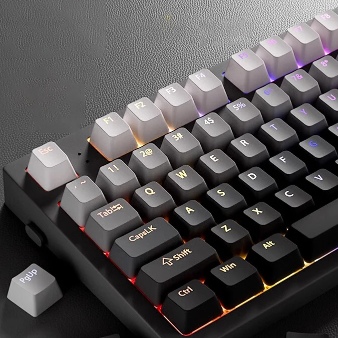 Gradient Backlit Keycap OEM Profile PBT Double Shot Keycaps For Mx Switch Mechanical Gaming Keyboard ISO Layout RGB Key caps DIY