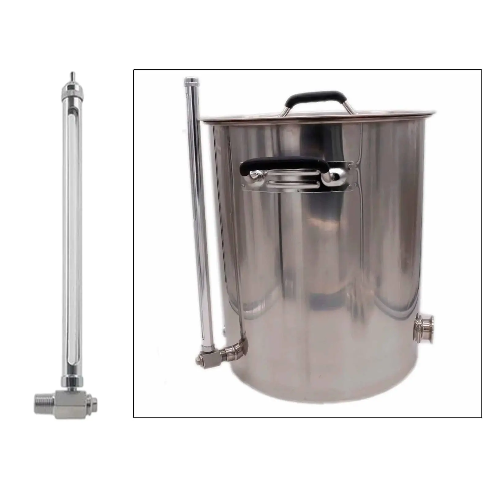 Homebrew Kettle Keg Water Level Gauge Vision Glass Adapter Quartz Tube Liquid Monitor Tool for Brewing System