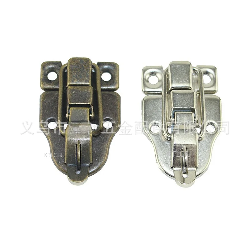 4Pcs  Accessories Antique Box Buckle Iron Buckle with Lock Buckle Duck Mouth Buckle Wooden Box Iron Box Buckle Buckle