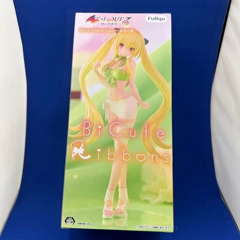 Original Furyu Bicute Ribbons To Loveru Darkness Konjiki No Yami Action Figurine Pvc Toys Anime Figures Bandai