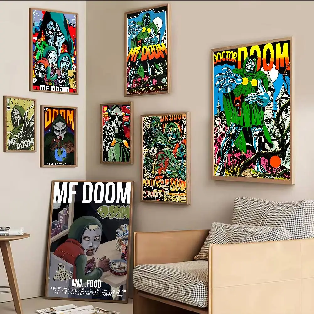 Mf Doom Music Pop Vintage Posters Sticky Vintage Room Home Bar Cafe Decor Kawaii Room Decor