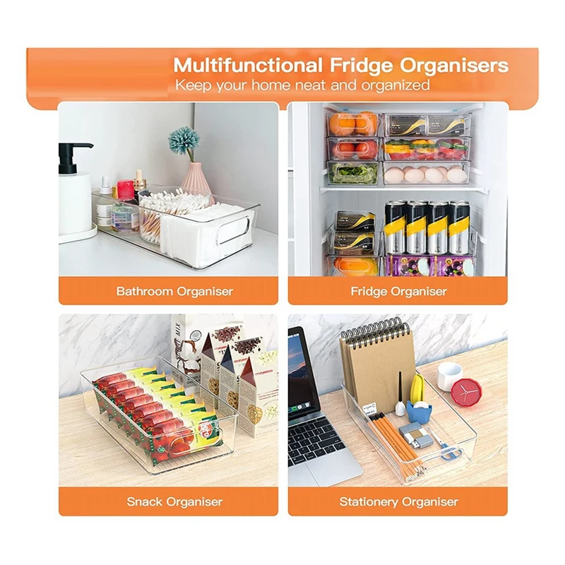 

Stackable Fridge Organiser Set Of 6, Kitchen Organiser Drawer Kitchen Storage & Organiser Fridge Organiser