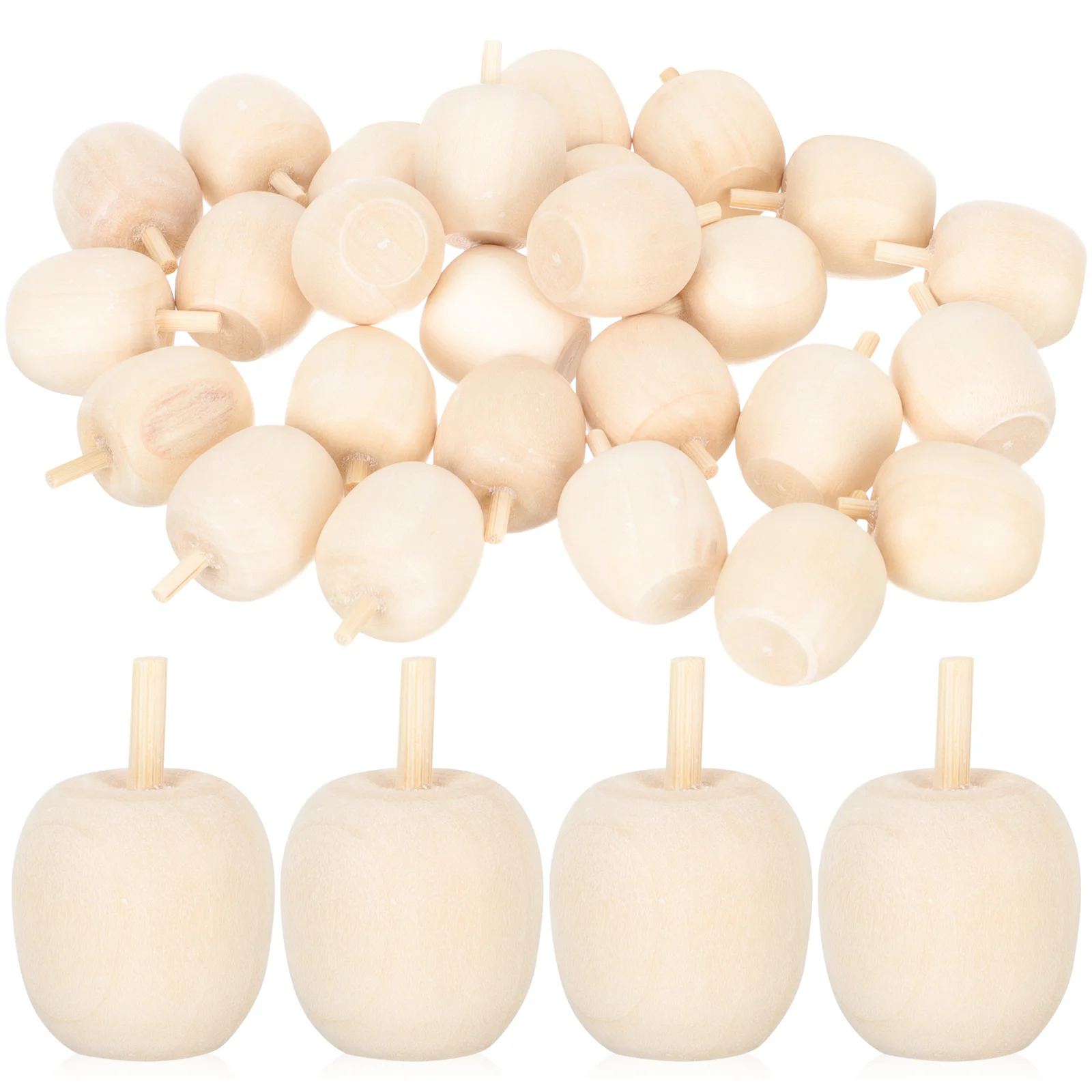 Wooden Fruit Unfinished Peg Crafts Wood Kids Apples Mini Diy Painting Bodies Unpainted Figure Mushroom Toy Models People