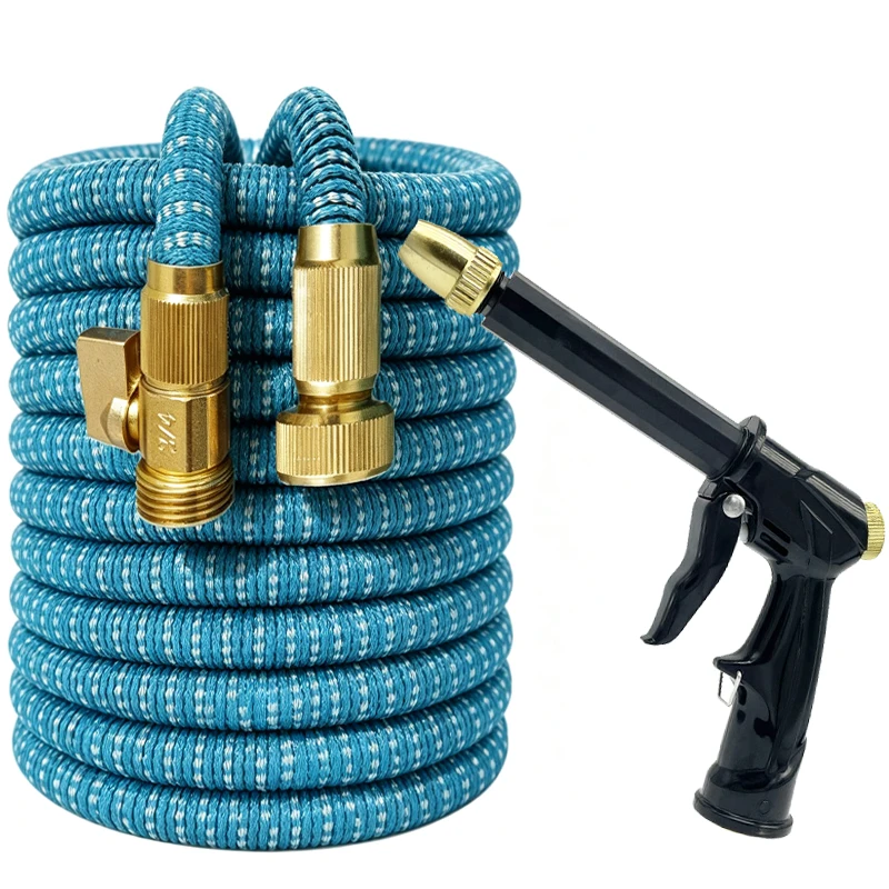 Tubo da giardino espandibile, ideale per irrigare e pulire il giardino, diametro 3/4 di pollice, con connettore e ugello ad alta pressione, tubo per l'irrigazione.