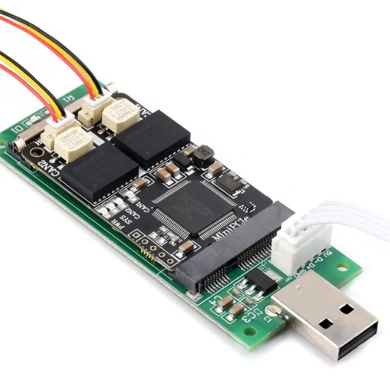 SmCpA96E-2CH Minipcle CAN Adapter Card Multiple CAN Protocols USB To CAN Expansion Board With Decoding Analysis Function
