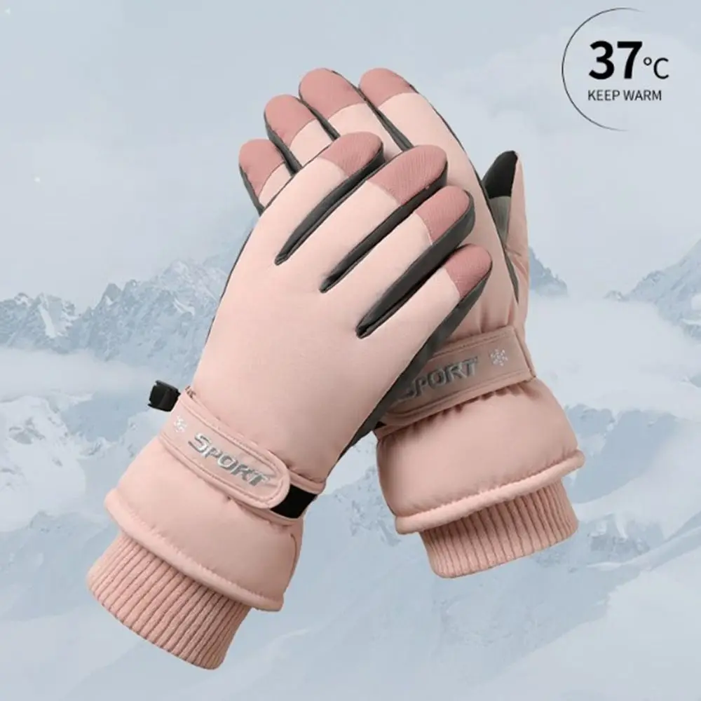 Guanti da sci invernali ultraleggeri Guanti da snowboard impermeabili antiscivolo Guanti touchscreen addensati con dita intere per moto