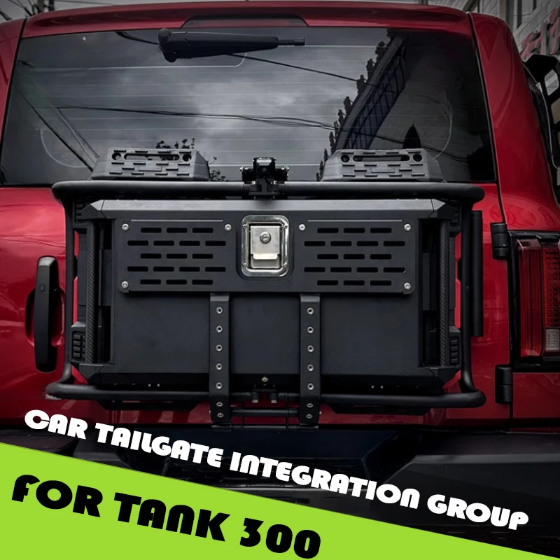 Car Tailgate Integration Group Fit for Tank 300 Car Auxiliary Fuel Tank Expansion Storage Rack Bracket Exterior Upgrade Parts