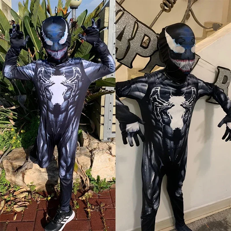 

Новый костюм супергероя Venom 2025 для детей, комбинезон для косплея для взрослых, Хэллоуин, карнавал, вечеринка i1k5u