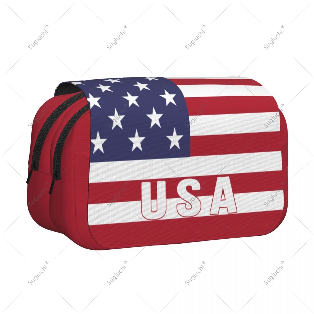 

Пенал для ножниц, сумки с 3D американским флагом, США, США, США, двухслойная ткань Оксфорд, канцелярские принадлежности, чехол для ручек