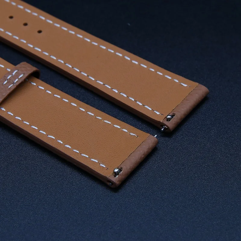 جلد طبيعي 16 مللي متر 18 مللي متر 20 مللي متر ل Heure H-ساعة هيرميس كارتييه ساعة الإفراج السريع الربيع النساء حزام معصمه سوار الفرقة