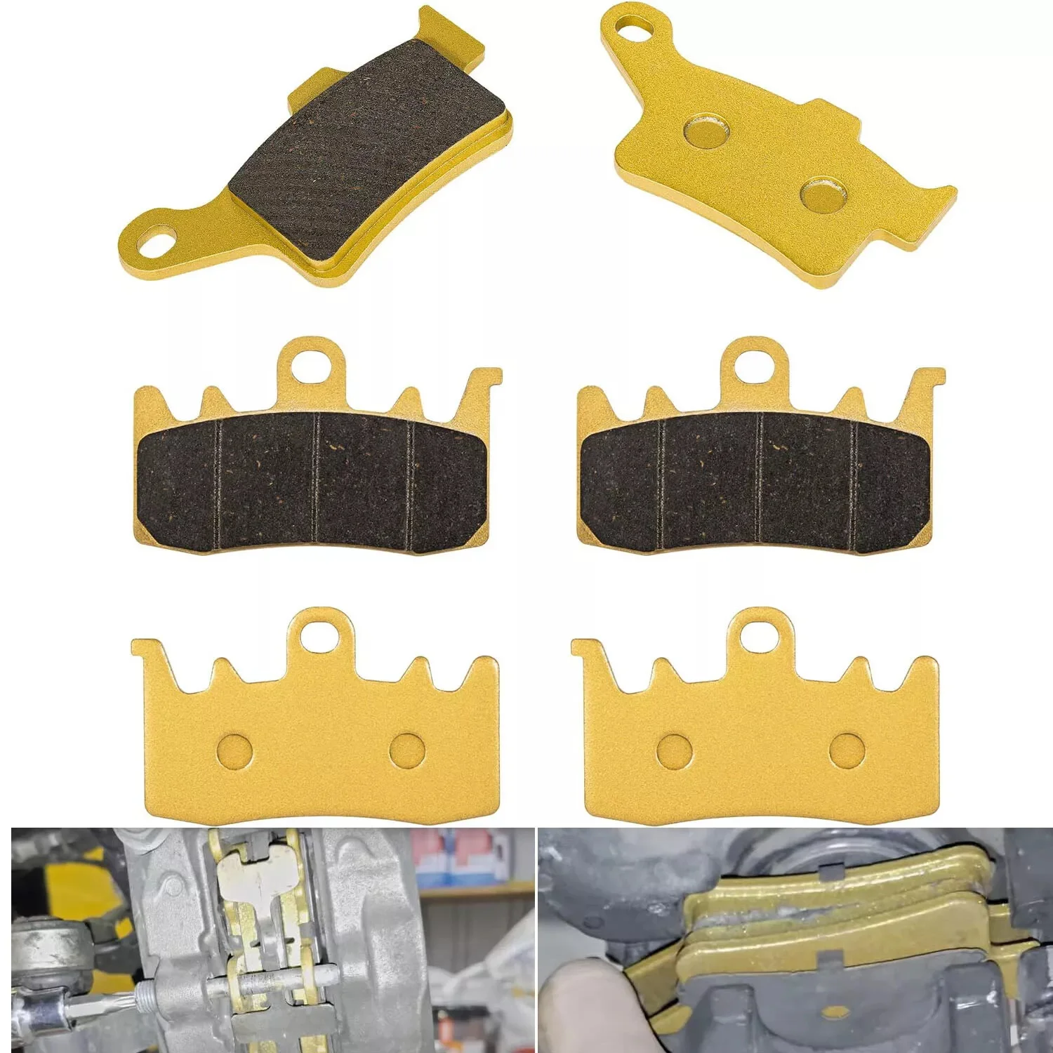 TML Front + Rear Brake Pads for 2008-2012 Can Am Spyder RS GS SE5 SM5 RT RT-S LTD RS-S Roadster, Heavy Duty Ceramic Disc Metal