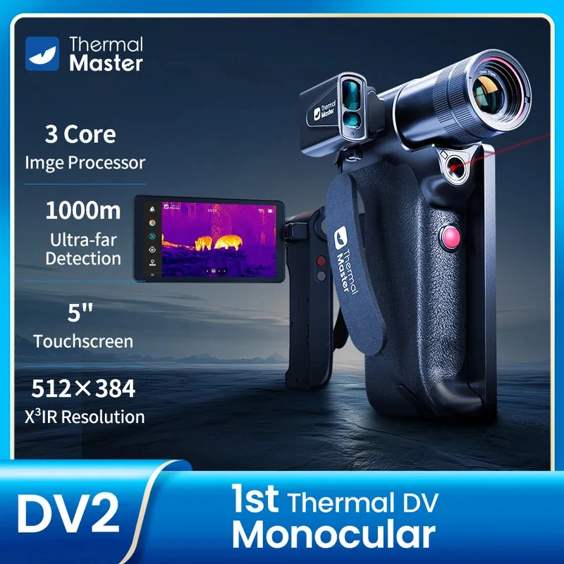 DV2 Monocular Infrared Night Vision  5'' Touchscreen  Hunting Thermal Vision Camera Professional Binoculars Telescope