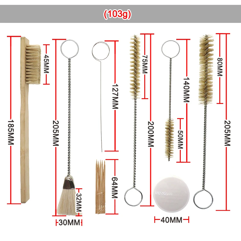 12Pcs Multi-Purpose Spray Gun Cleaning Kit  Mini Cleaning Brush for Gravity, Air Tools, Airbrushes, Tattoo Equipment,Nozzles