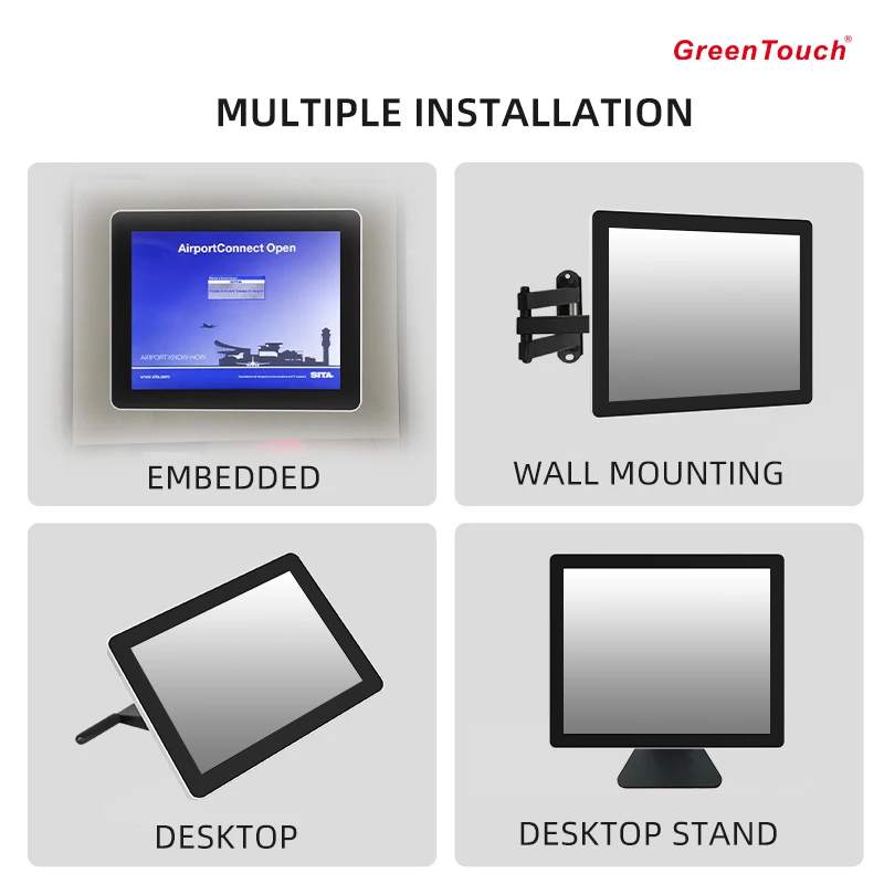 Pabrik 15 Inci Pos LCD TFT Layar Sentuh Monitor Layar Sentuh Kapasitif Panel Hd Datar Penuh