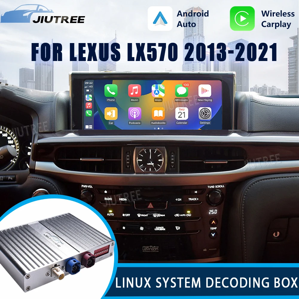 Linux Interface Decoding Box Fit For Lexus LX570 2016-2021 Wireless CarPlay Android Auto Upgrade Decoder Box