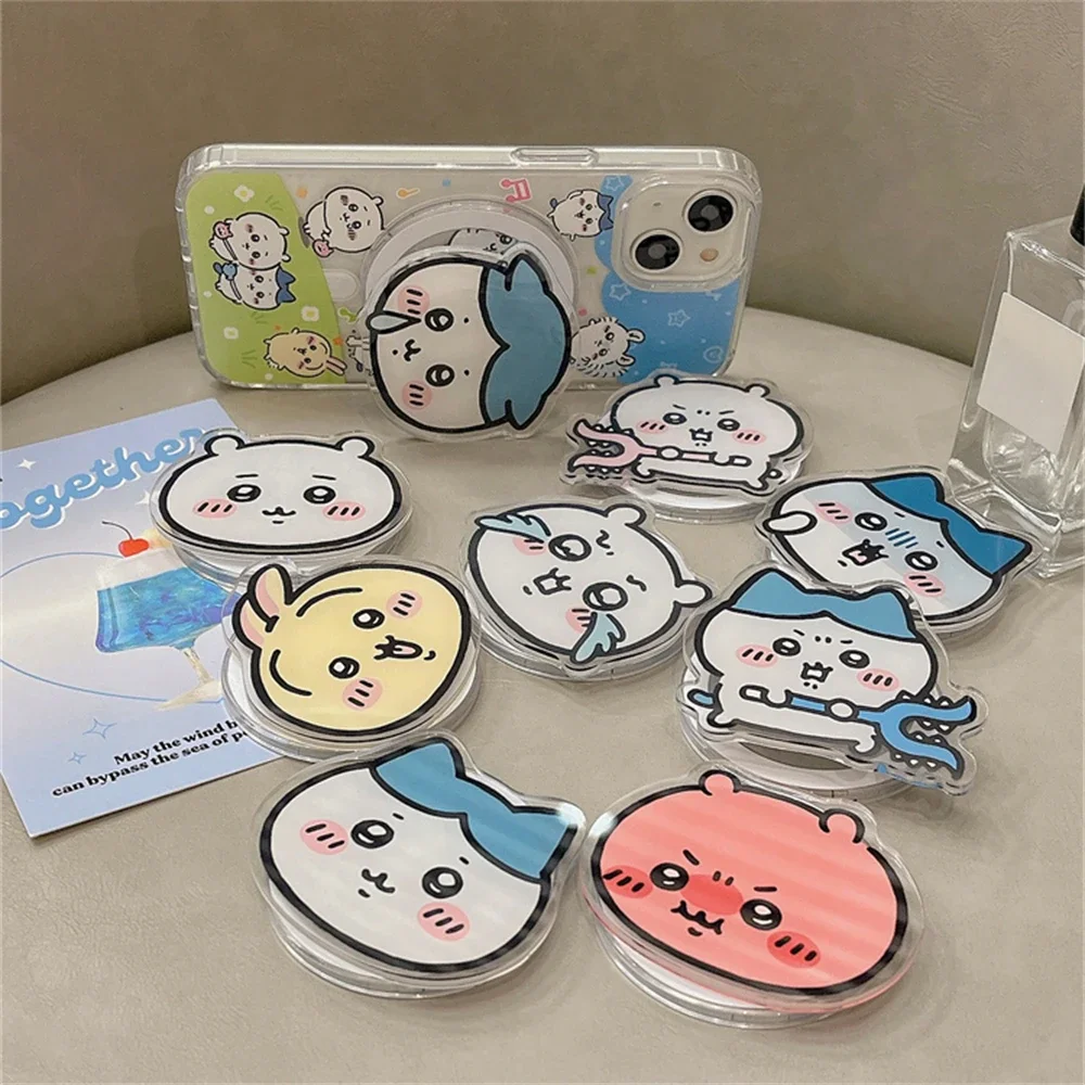 INS Korean Cute Funy Cartoon for Magsafe Magnetic Phone Griptok Grip Tok Stand for IPhone Foldable Wireless Charging Case Holder