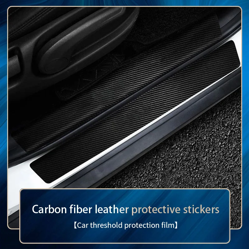 

1/4/5/9Pcs Car Door Carbon Fiber Threshold Protector Decal for Trunk Bumper Sticker for none logo