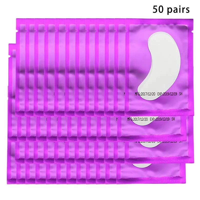 50 Pairs Eyelash Under Eye Patches Eye Pad Isolation Remove Hydrogel Eye Patch Sticker Gasket Eyelash Extension Makeup Tools