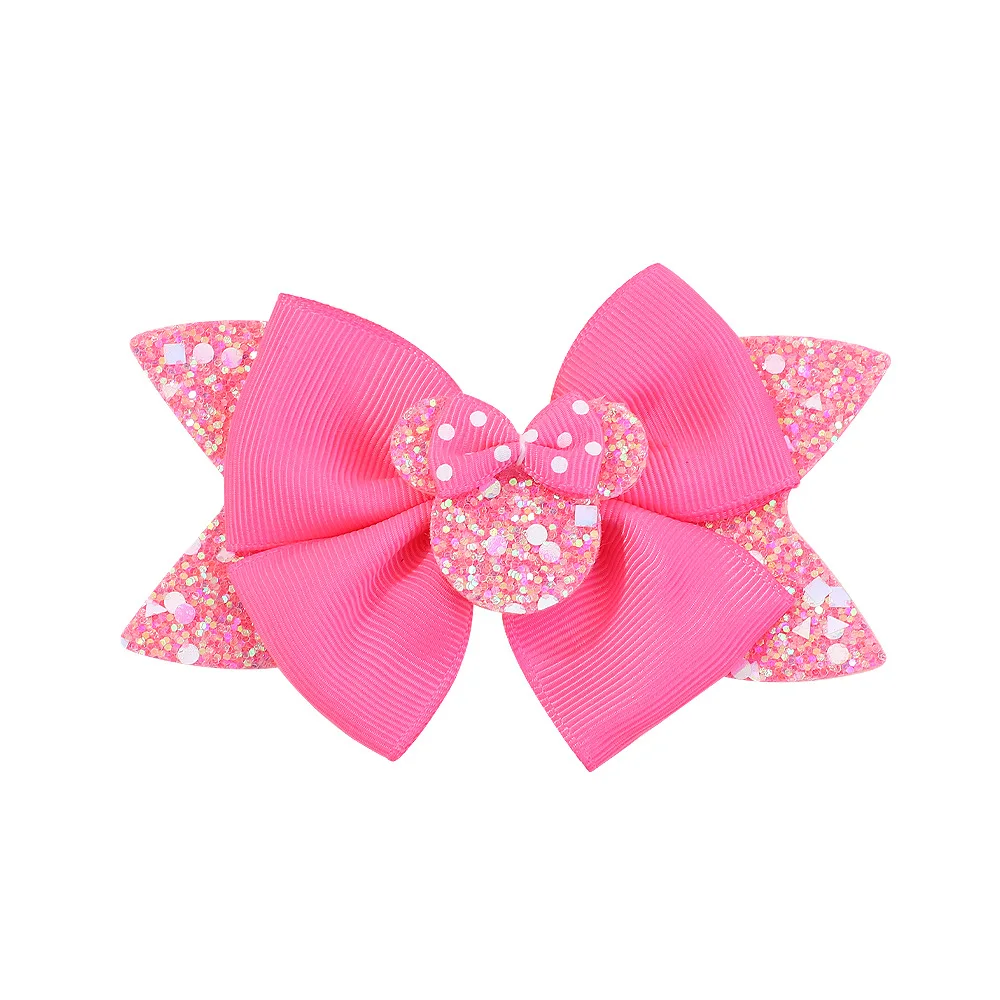 2 قطعة ديزني أنيمي ميني ماوس دبوس الشعر Kawaii ميكي الترتر القوس الأطفال أغطية الرأس الكرتون فتاة امرأة بوبي دبوس الاطفال الهدايا