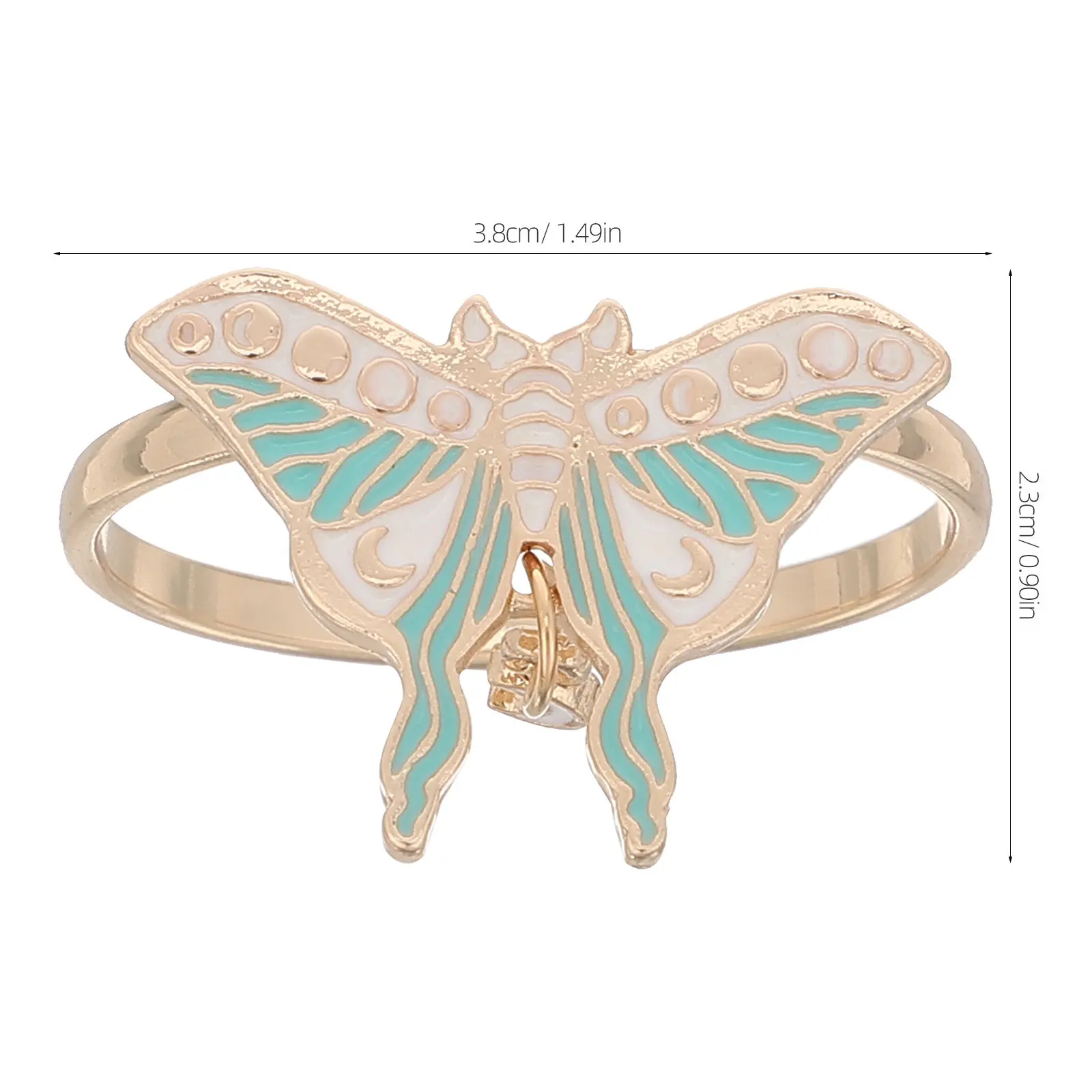 12Pcs Butterfly Napkin Rings Enamel Alloy Napkin Holder Buckle for Wedding Anniversary Spring Party Easter Brunch Dinner Table
