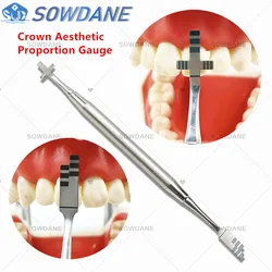 Dental Orthodontic Crown Aesthetic Proportion Gauge Dentist Implant Measuring Tool Ortho Ruler Caliper Stainless Steel