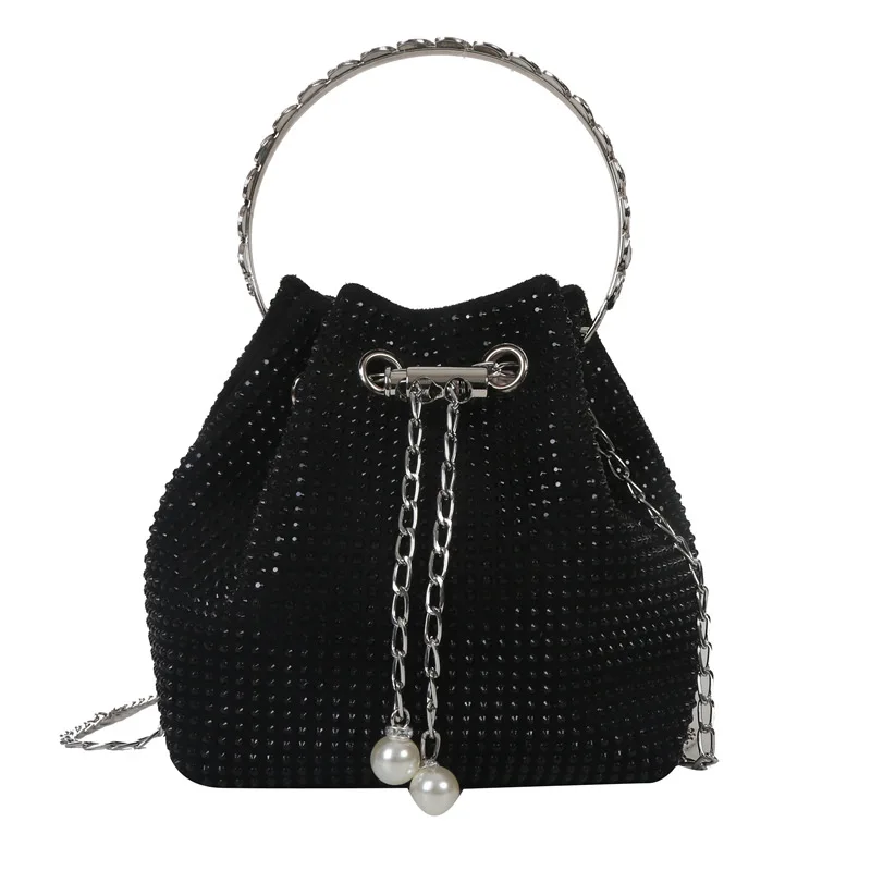 Sac à main de soirée pour femmes, pochette de luxe brillant diamant, sac à bandoulière Vintage pour dames, pochette de bonne qualité