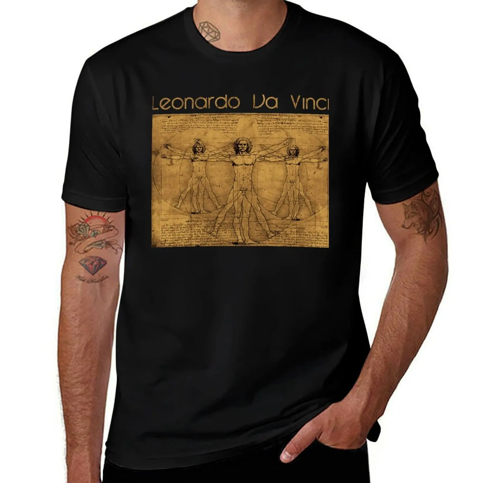 

Leonardo da Vinci T-Shirt man t shirt luxury t shirt man casual T-Shirt