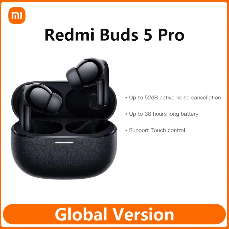 Глобальная версия Xiaomi Redmi Buds 5 Pro Life IP54 пылезащитные водонепроницаемые наушники 52dB шумоподавление Bluetooth TWS наушники