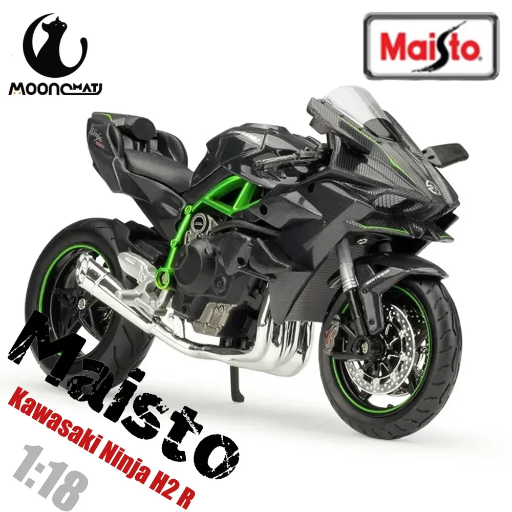 

Maisto 1:18 Kawasaki Ninja H2 R Motorcycle Die-cast Model Alloy Street Locomotive Car Ninja H2R Collection Kawasaki Car Toy Gift