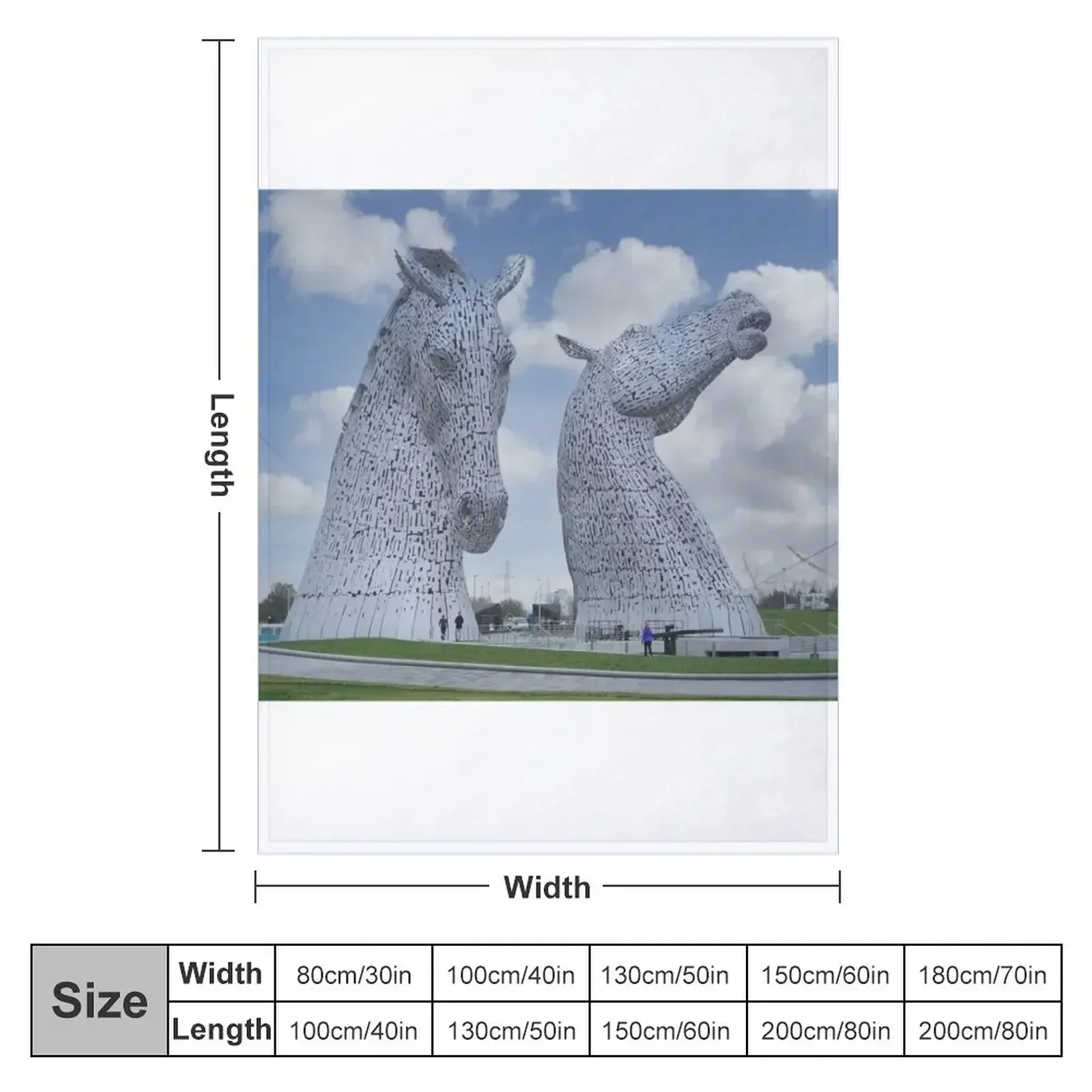 The Kelpies, Helix Park, Falkirk, Scotland, the Kelpies are the largest equine sculptures in world Throw Blanket Moving Blankets