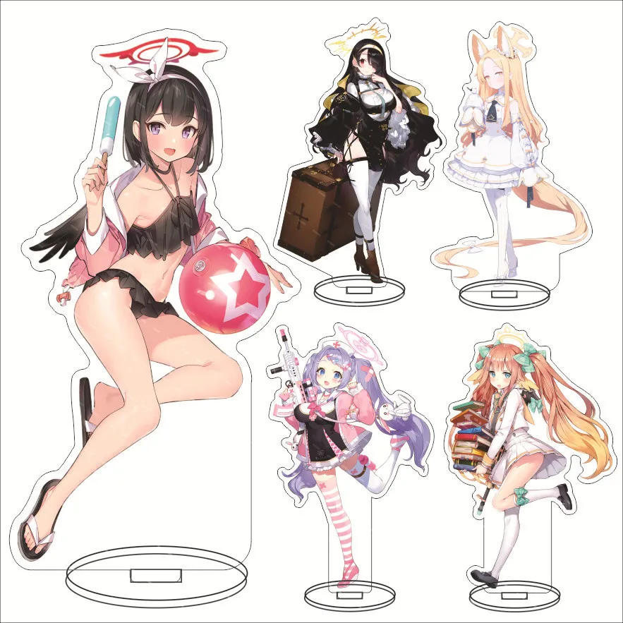 Anime Figure Blue Archive Acrylic Stand Model Misono Mika Shirasu Azusa Yutori Natsu Cosplay Model Plate Keyring Desk Decor