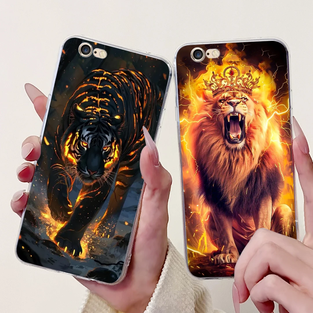For Apple iPhone 6 Plus Case iPhone6S Plus Cute Cat Fashion Painted Cover Soft Slim Phone Case For iPhone 6S iPhone6 Plus Fundas
