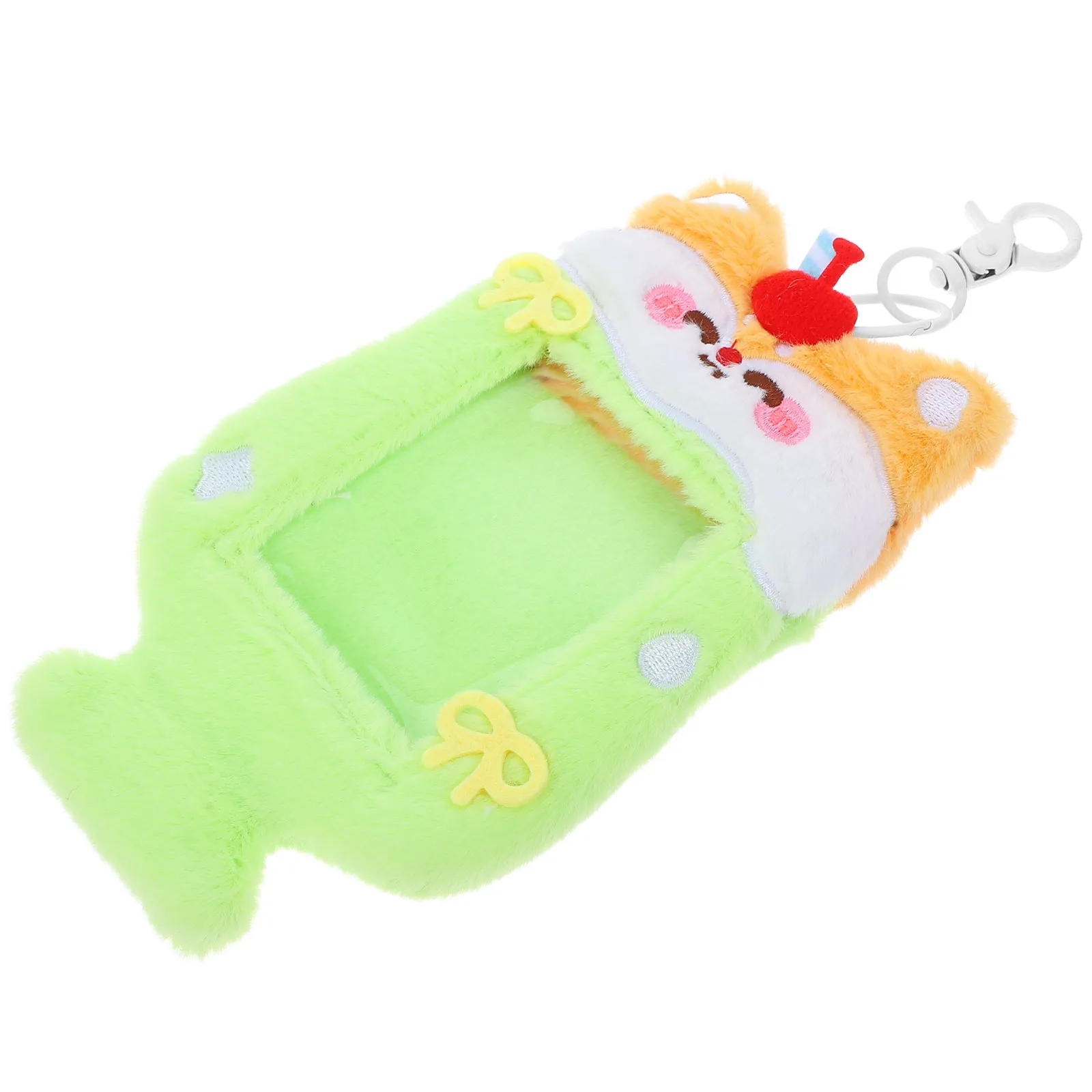 

1 шт. Милый мультяшный брелок-держатель для фотокарточек с животными, прозрачный чехол для ID-карт, аксессуар для фанатов K-pop, чехол для бейджей, шнурок на шею