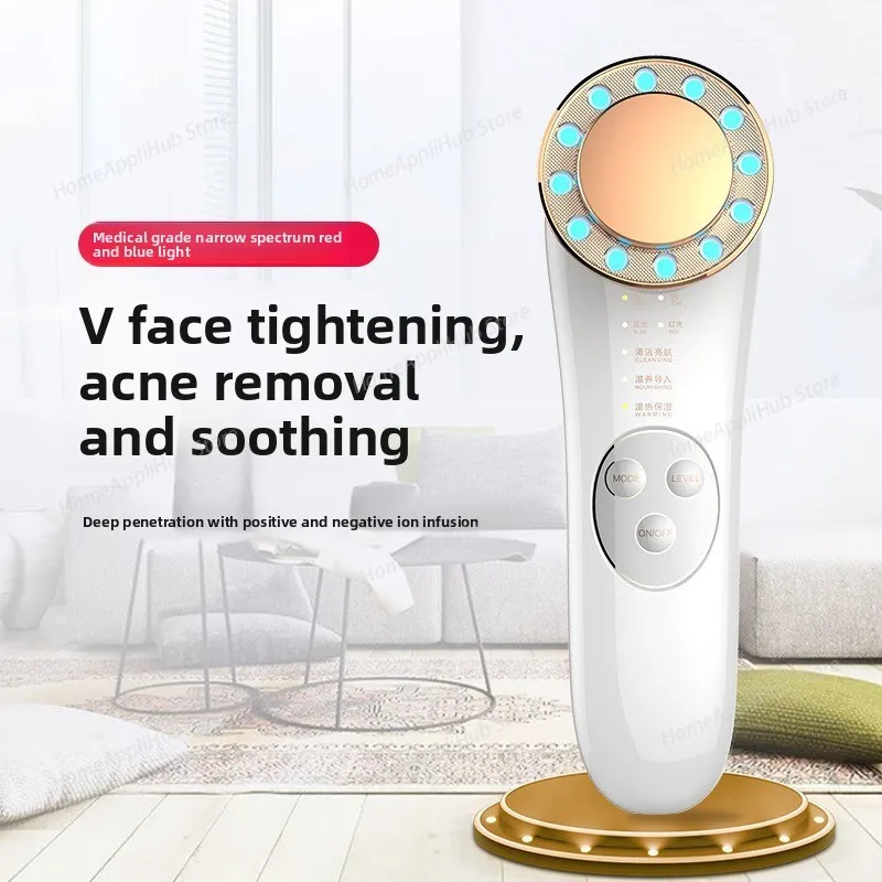 Portable EMS Ultrasound Wave Facial Massage Device Face Lift Skin Improve Roller Tool Skin Rejuvenation Deep Clean Massager
