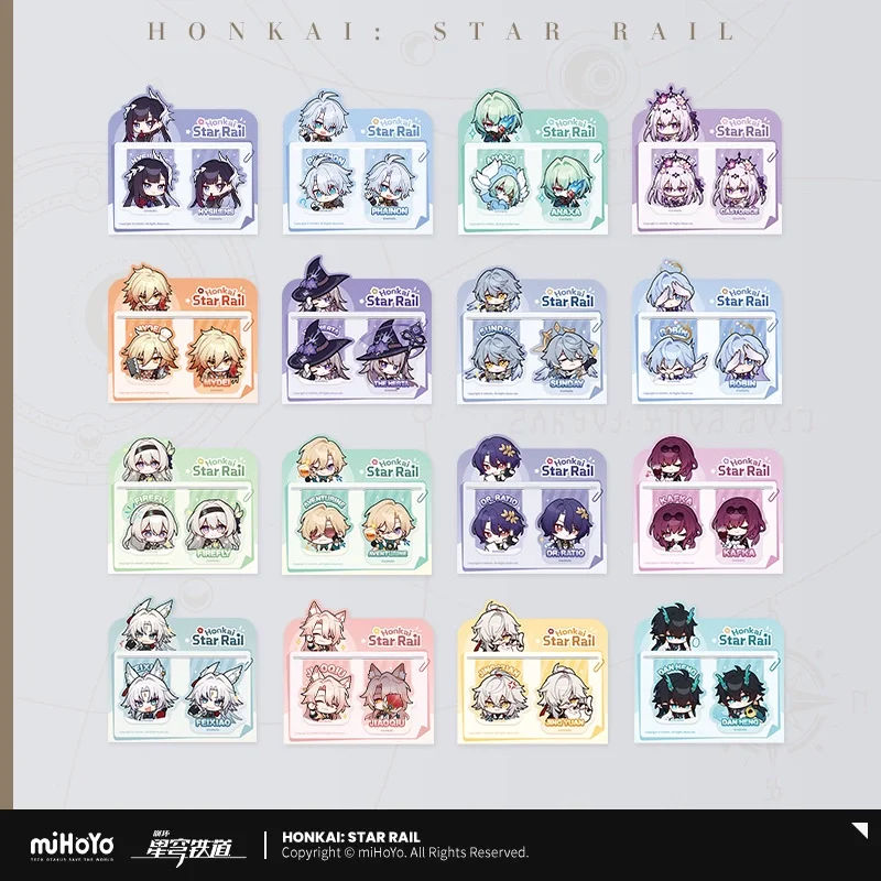 

Sunsyea Honkai Star Rail Official Merch miHoYo Original Authentic PMZLG Theme Series Soft Magnetic Bookmark Set Dan Heng
