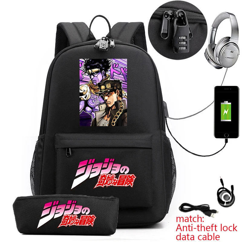 sac-a-dos-antivol-imprime-jojo's-bizarre-adventure-avec-trousse-a-crayons-pour-enfants-et-adolescents-sac-d'ecole-quotidien