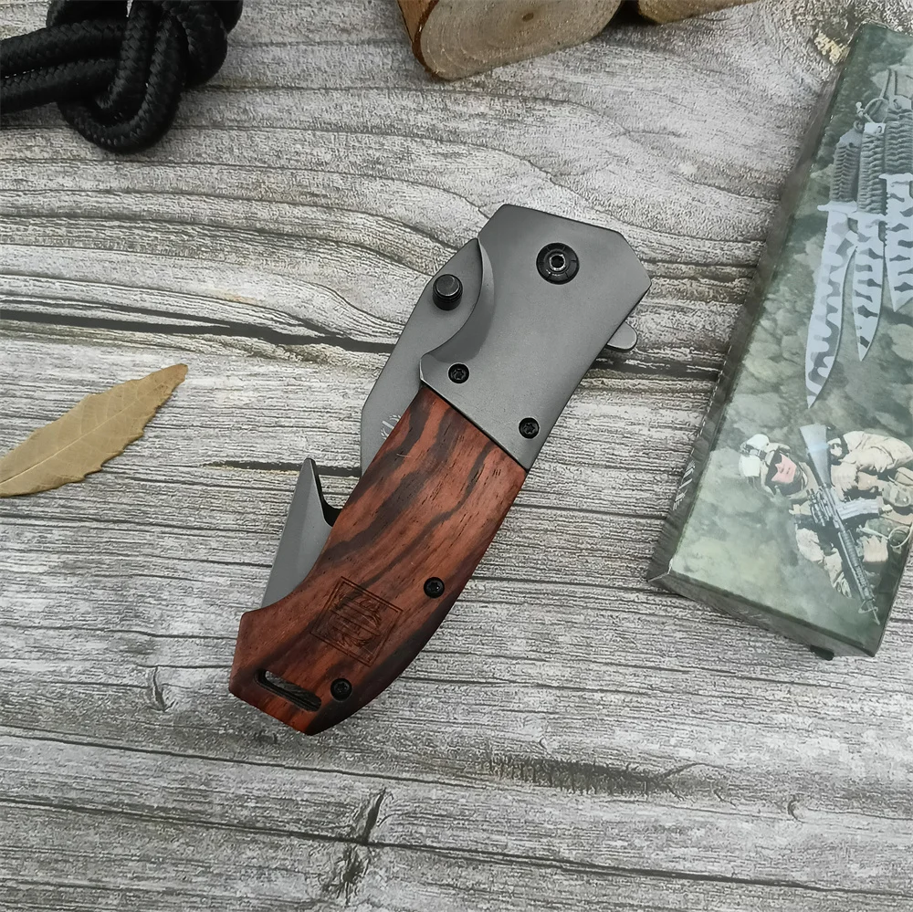 Strider Knives Gut Hook Blade Painted Wood Handles Tolding Pocket Knives Tactical Outdoor Camping EDC Survival Hunting Tools