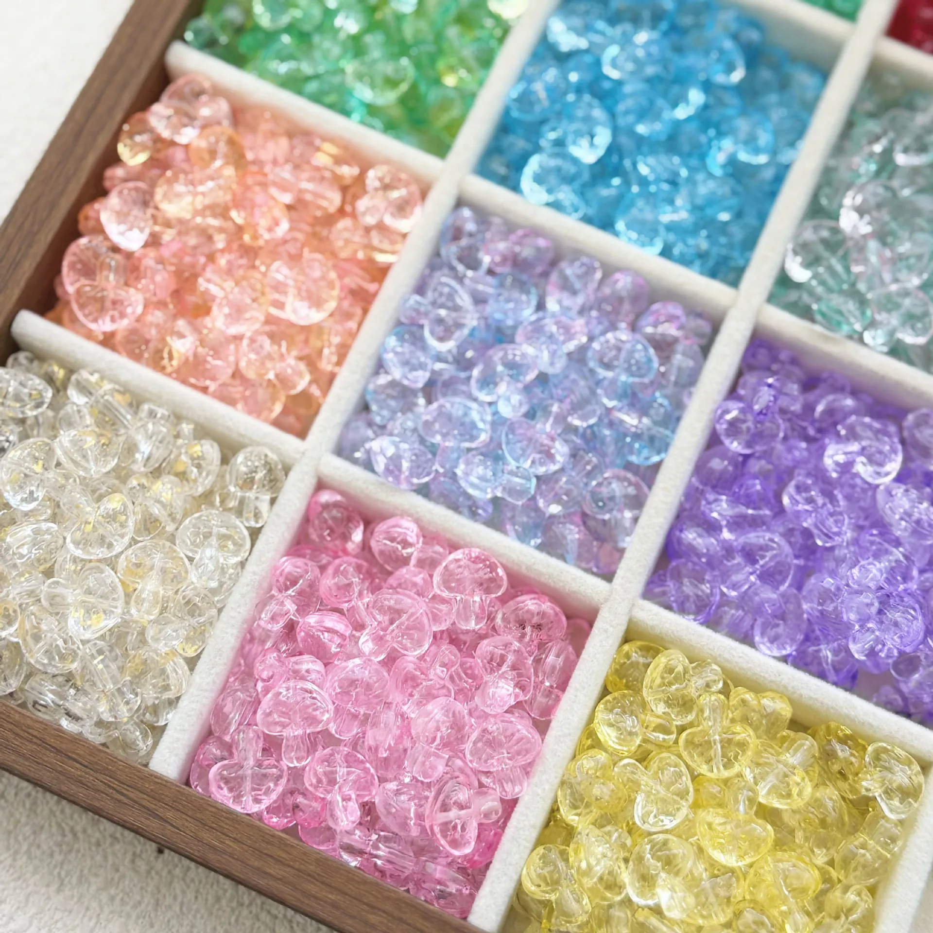 30PCS Three Dimensional Mushroom Glass Beads For Jewelry Making Interval Bead Necklace Bracelet Craft DIY Supplie