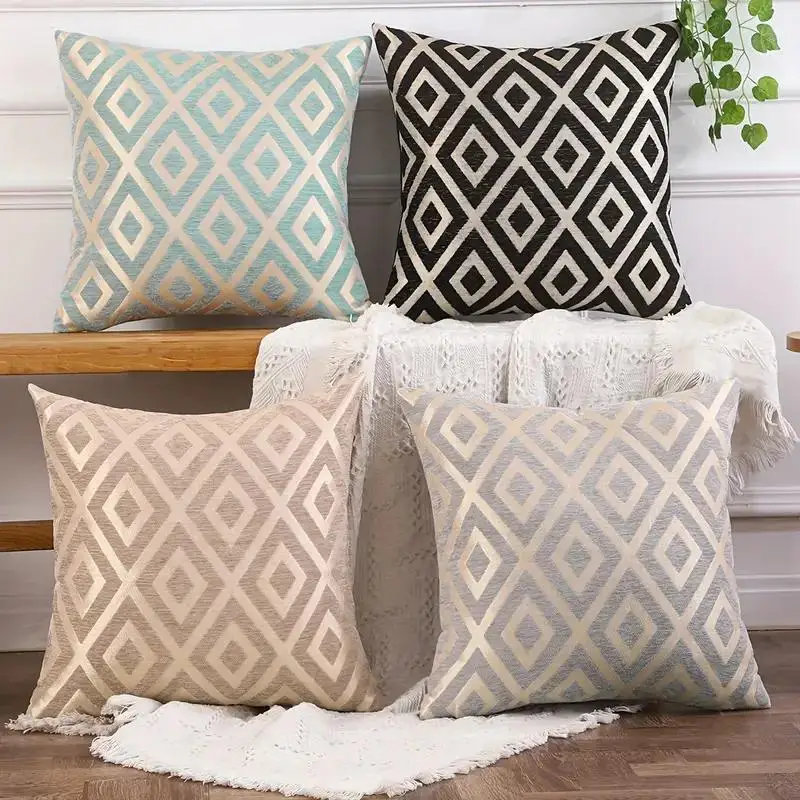 1 PC Chenille Jacquard Throw Pillowcases Diamond Pattern Home Decor, Room Decor, Bedroom Decor, Living Room Decor, Sofa Decor