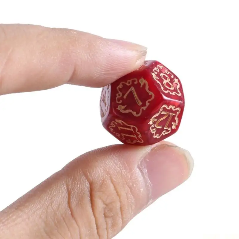 

U2JB 7Pcs Polyhedral Dices Multi-Sided Acrylic Dices Dragon Pattern Game Dices