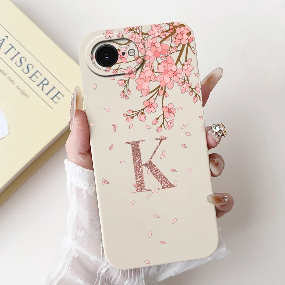 حافظة لهاتف أبل آيفون 16E 5G 2025 جديدة A-Z غطاء حروف التاج لينة من البولي يوريثان لين حافظة هاتف واقية لهاتف آيفون SE 4 iPhone16e Shell