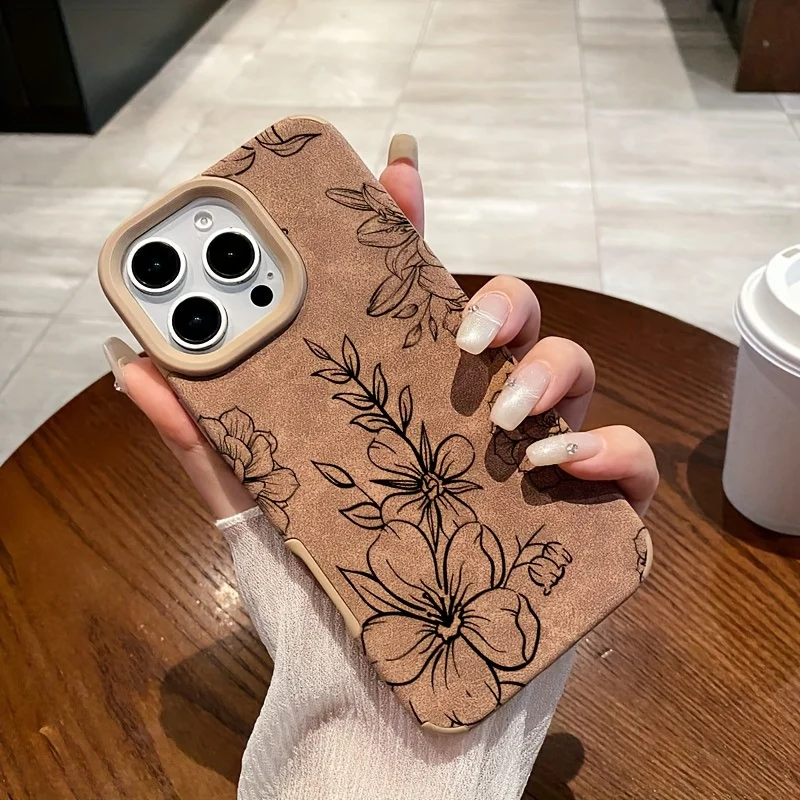 

INS Elegant Line Sketch Flower Pattern Phone Case For iPhone 17 16 15 14 13 12 11 Pro Max 16 15 14 Pro 17Air 17 XR XS Soft Cover